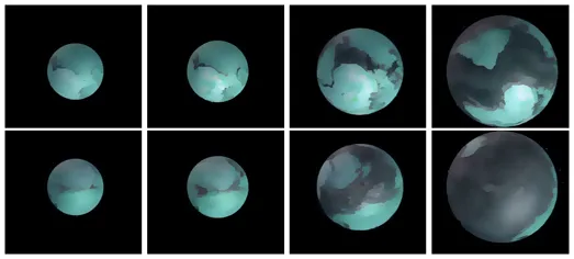 Comparison of Earth's sizes